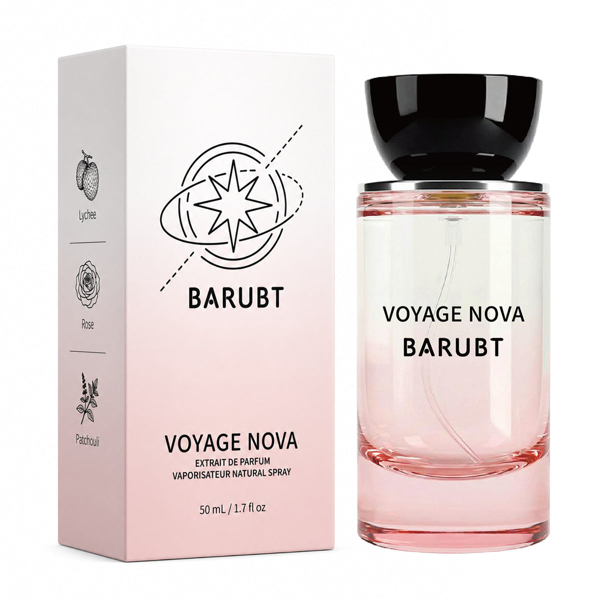 Voyage Nova 50ml fruity floral women's perfume bottle