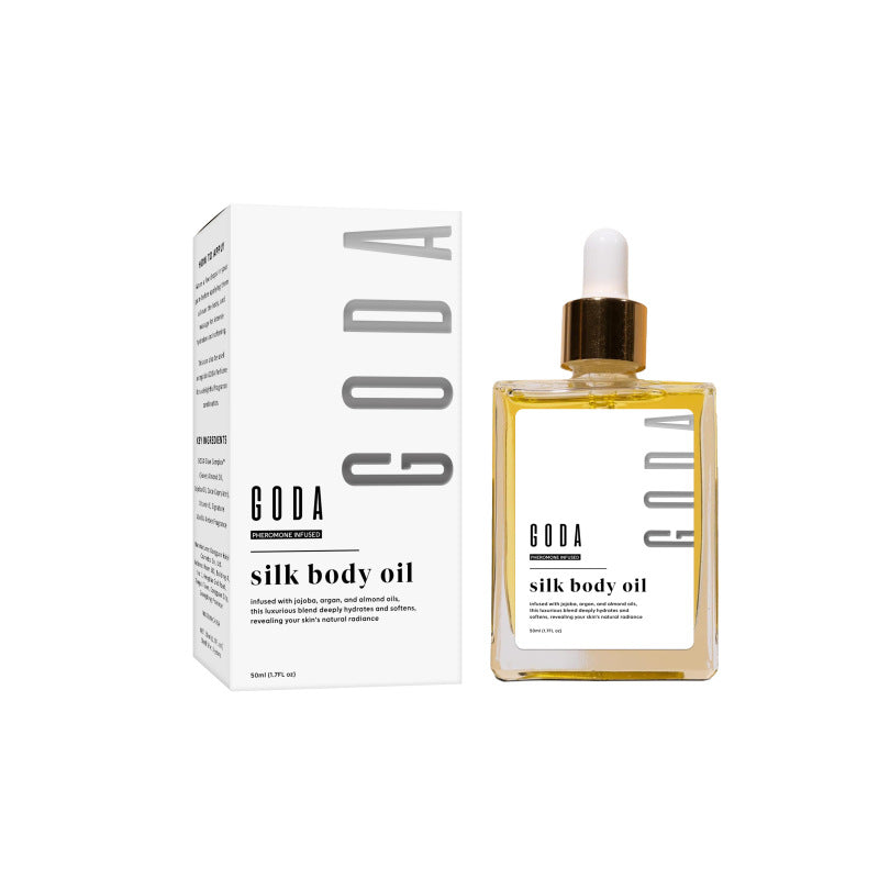 Goda Silk Body Oil 50ml fresh scented body oil bottle